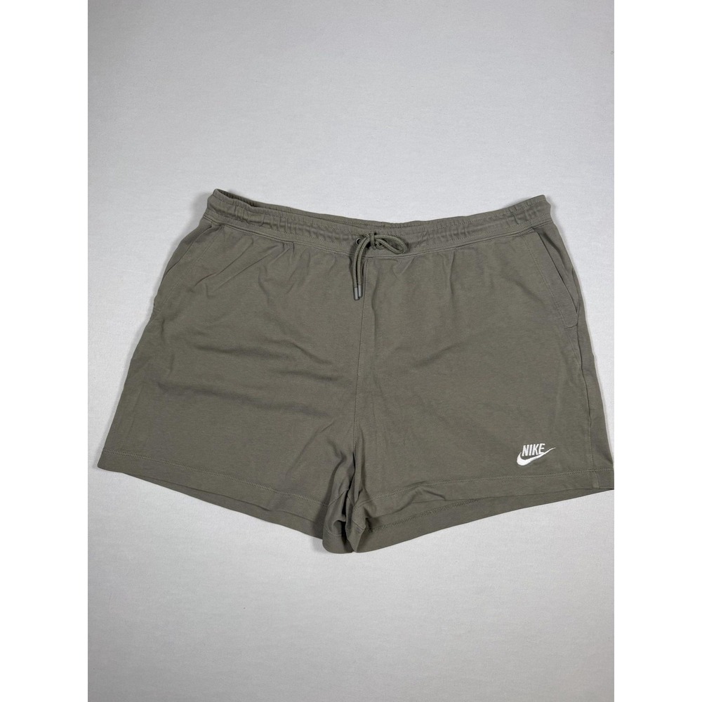 Nike Shorts Mens XL Green Jersey Lightweight Athletic Drawstring Pockets Casual
